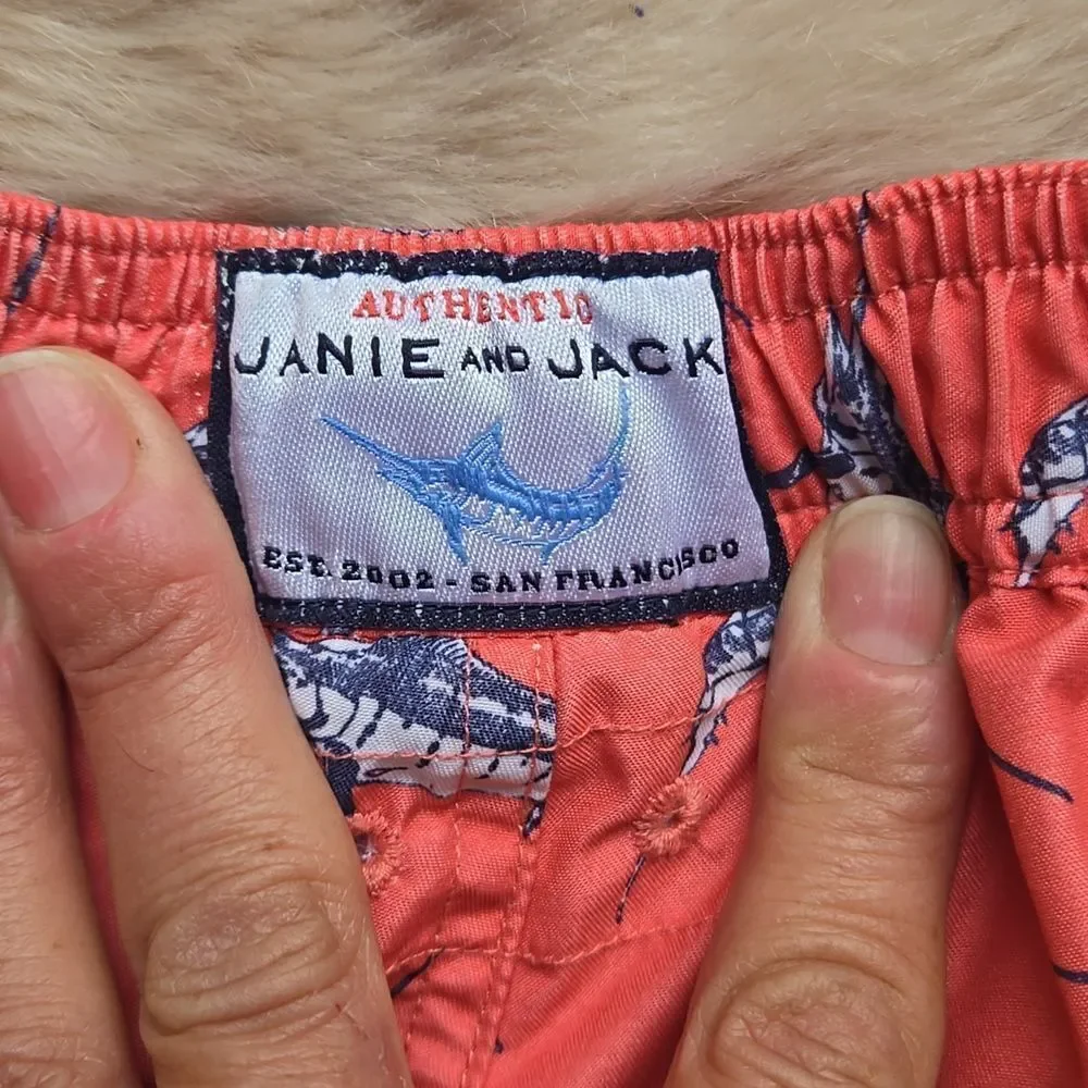 Janie and Jack Coral Swim Shorts, size 12-18 months
